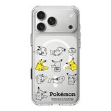 犀牛盾 iPhone 17 Pro Max Clear (MagSafe兼容) 抗黃化透明防摔手機殼 寶可夢 皮卡丘動作大集合 + 9H 抗藍光鋼化玻璃保護貼