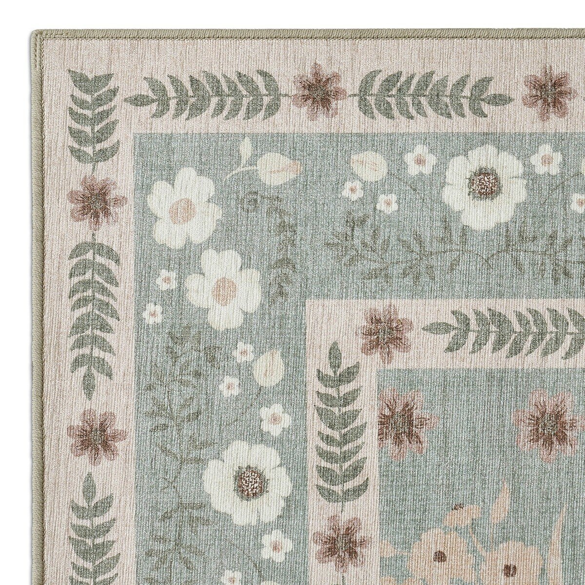 Wyatt & Ash 印花可水洗地毯 160公分 X 226公分 綠 Wyatt & Ash 印花可水洗地毯 160公分 X 226公分 綠