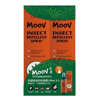 Moov沐膚茶樹精油防蚊噴霧 120ml 2入 Moov沐膚茶樹精油防蚊噴霧 120ml 2入