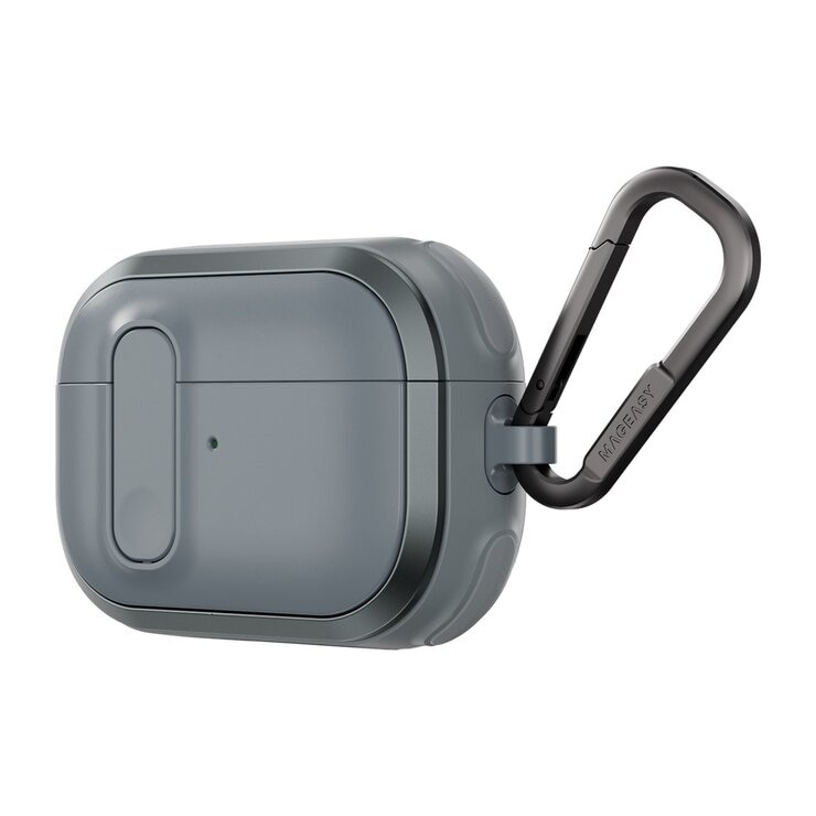MAGEASY Odyssey 抗衝擊磁扣手繩耳機殼 AirPods Pro 1 & 2 金屬灰藍