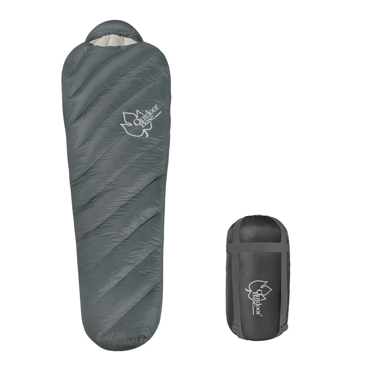 OutdoorBase 600FP 成人羽絨睡袋 灰色 右拉鍊