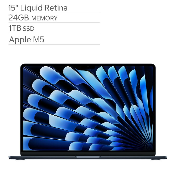 Apple MacBook Air 15吋 搭配 M5晶片 10核心CPU 10核心GPU 24GB 1TB SSD