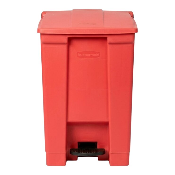 Rubbermaid Commercial Products 腳踏式垃圾桶 68公升 紅色