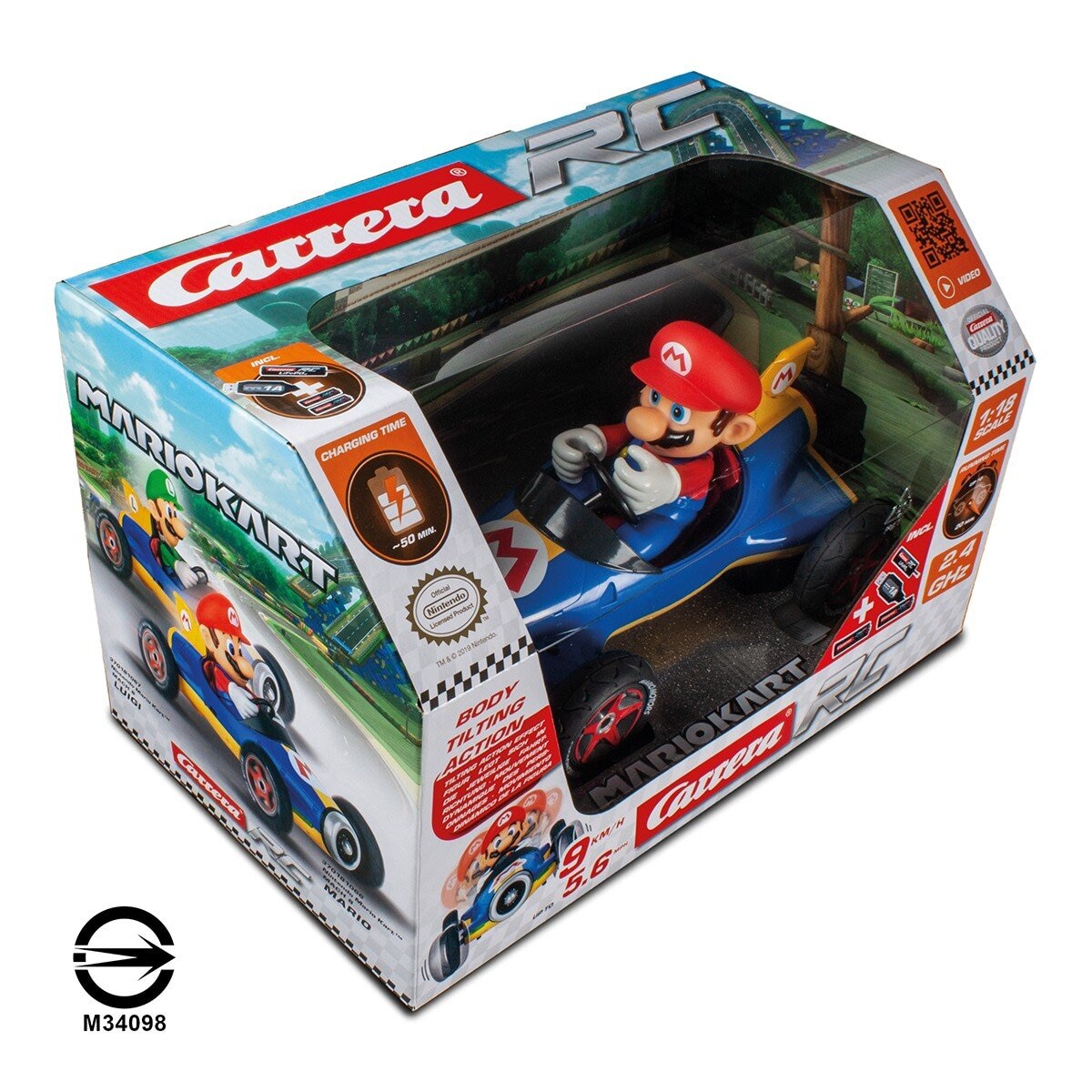Carrera Maroi Kart 1:18 馬赫8遙控車 瑪利歐 / 6歲以上