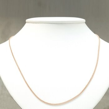 18K 玫瑰金 編織項鍊 804717335