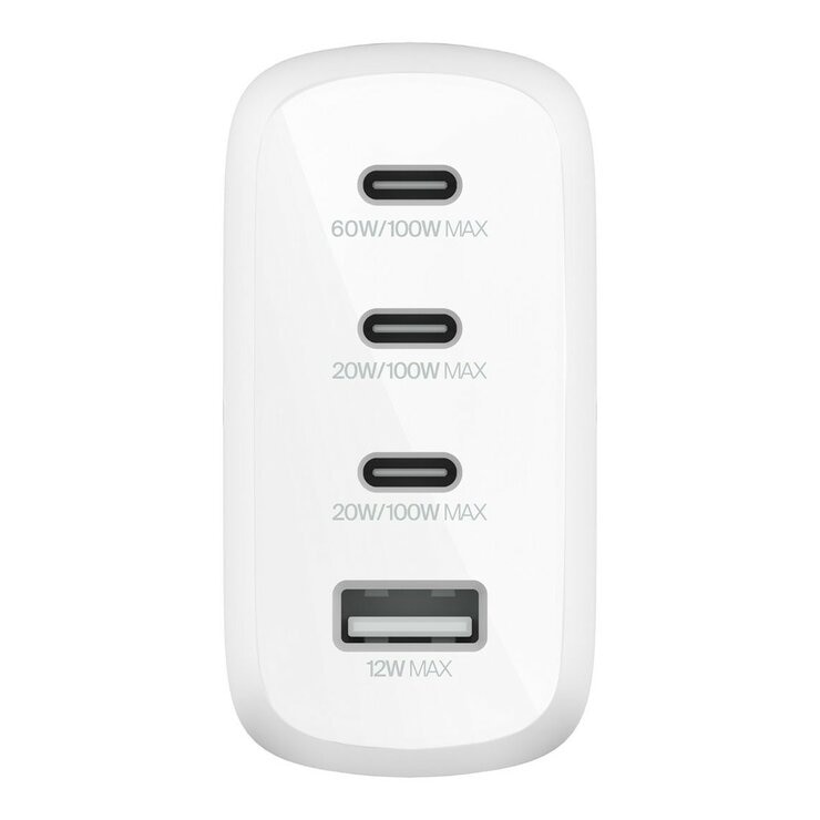 Belkin BoostCharge Pro 氮化鎵 112W 4孔充電器 (USB-C X 3 + USB-A X 1)