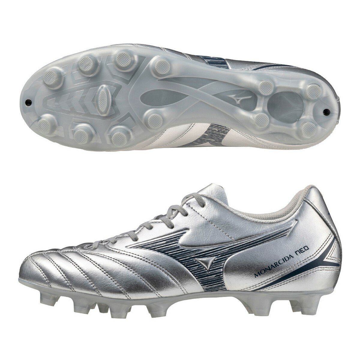Mizuno 男足球鞋 MONARCIDA NEO lll SELECT P1GA252504 銀+黑 28.5公分