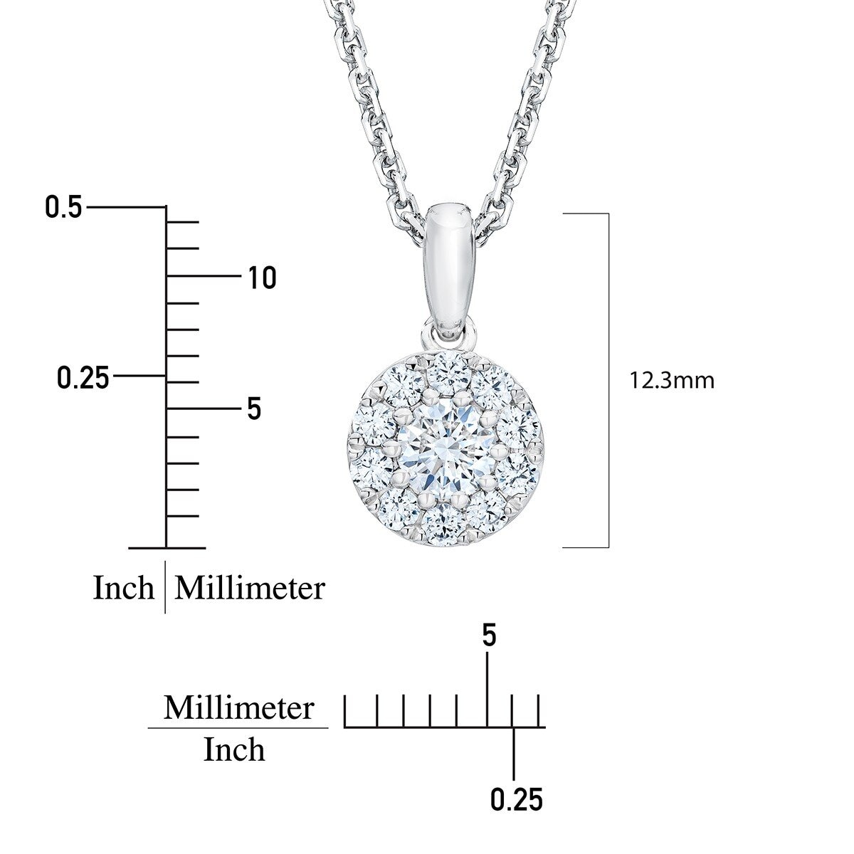 1克拉 14K白K金 圓形鑽石項鍊耳環組 VS2/I 1克拉 14K白K金 圓形鑽石項鍊耳環組 VS2/I