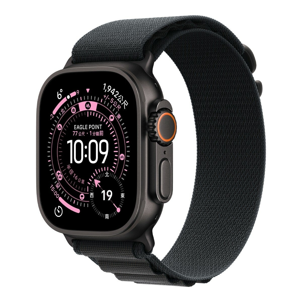 Apple Watch Ultra 3 GPS + 行動網路 49公釐 黑色鈦金屬錶殼 附黑色高山錶環 M