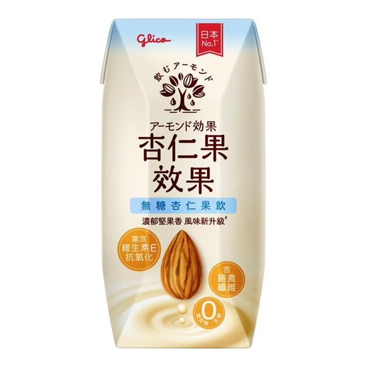 格力高 杏仁果效果 無糖杏仁果飲 200毫升 X 12入