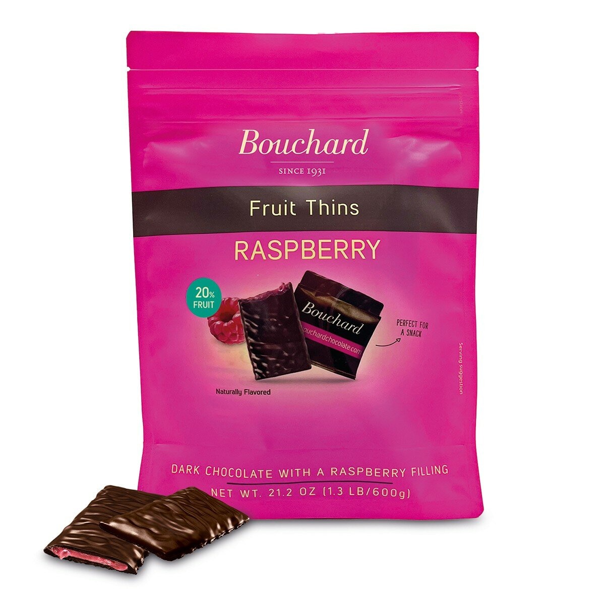 Bouchard 覆盆子風味可可薄片 600公克