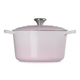 Le Creuset 雙耳圓形鑄鐵深圓鍋 含鋼頭鍋蓋 24公分 貝殼粉
