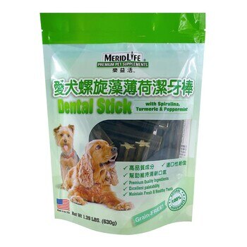 MeridLife 樂益活 愛犬螺旋藻薄荷潔牙棒 630公克 MeridLife 樂益活 愛犬螺旋藻薄荷潔牙棒 630公克