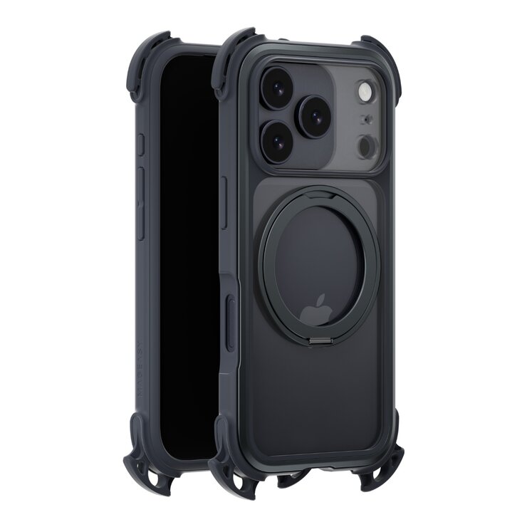 MAGEASY Odyssey Ultra M 終極防摔磁吸支架掛繩手機殼 iPhone 17 Pro + 鏡頭保護貼Lenz 鈦合金 + Vetro 9H 鋼化玻璃保護膜
