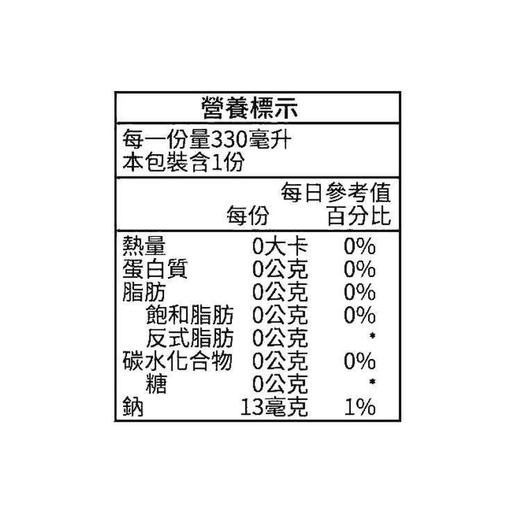 舒味思 萊姆口味氣泡水 330毫升 X 24入