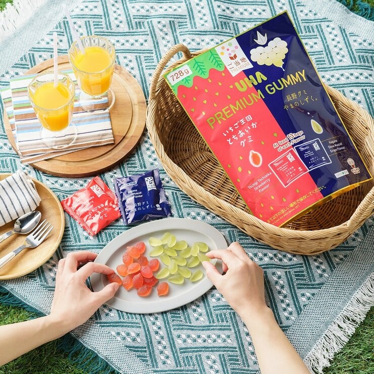 UHA 味覺糖 日本草莓 & 麝香葡萄 728公克