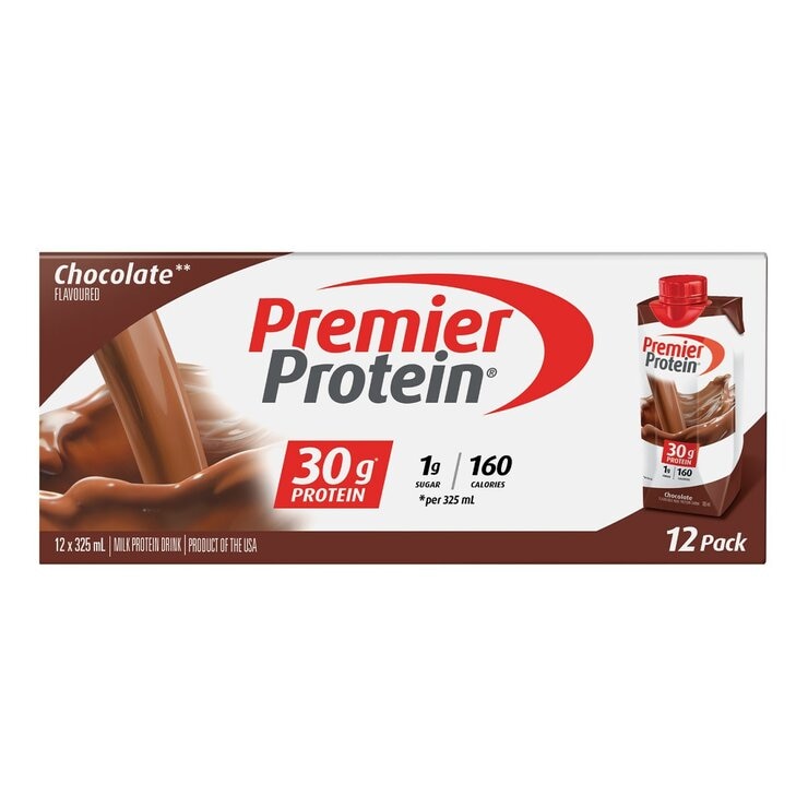 Premier Protein Milk Protein Drink Chocolate Flavor 325 ml X 12-Pack