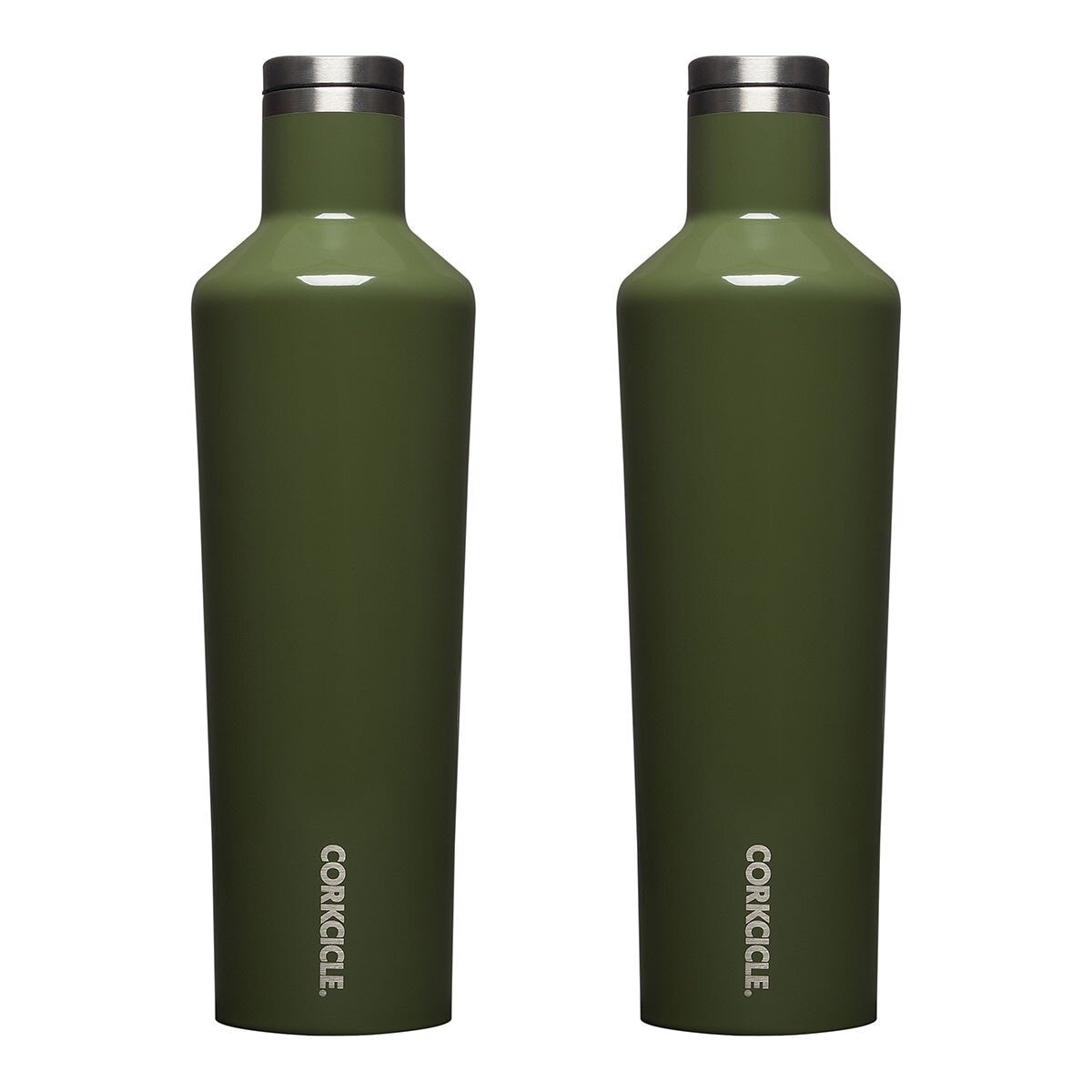 CORKCICLE 不鏽鋼三層真空易口瓶 750毫升 X 2件組 橄欖綠 + 橄欖綠