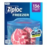 Ziploc 雙層夾鏈冷凍保鮮袋 大 136入