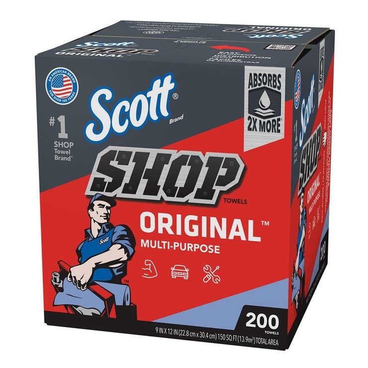 Scott 強韌萬用紙抹布 盒裝200抽