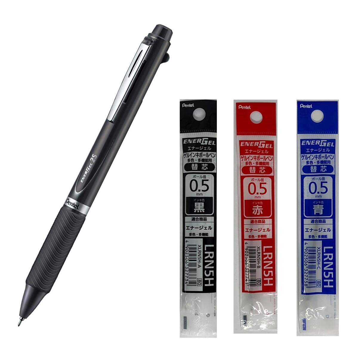 Pentel 極速三用筆 + 10芯 灰桿