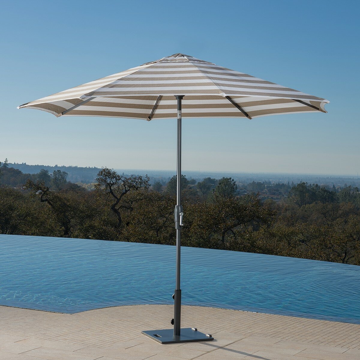 Sunvilla 10呎 戶外遮陽傘 米色條紋