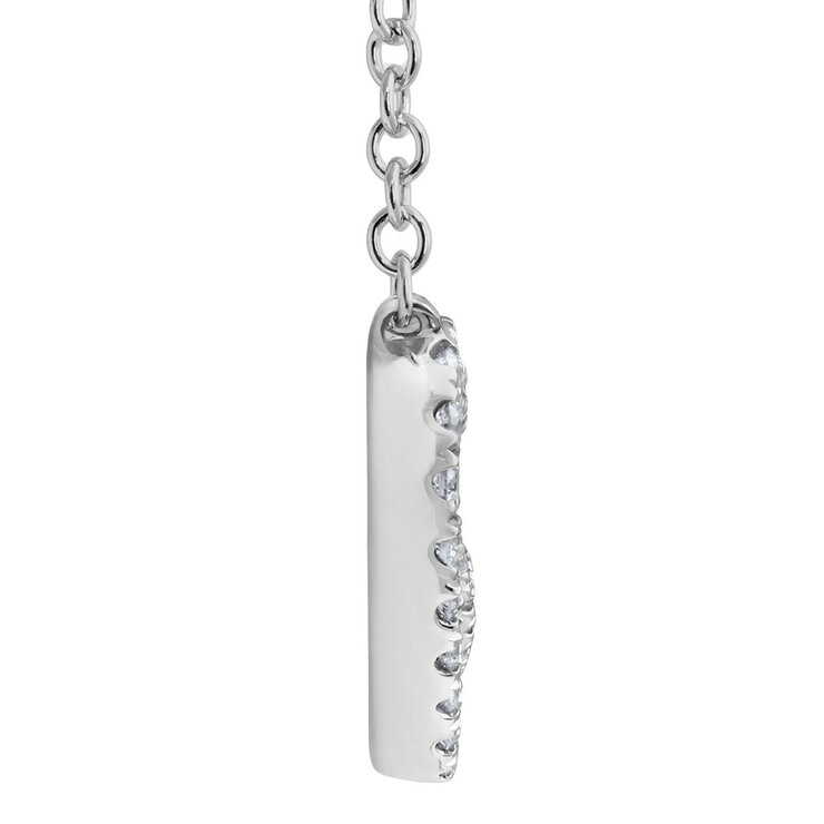 0.18克拉 圓形鑽石心型項鍊 VS2/I