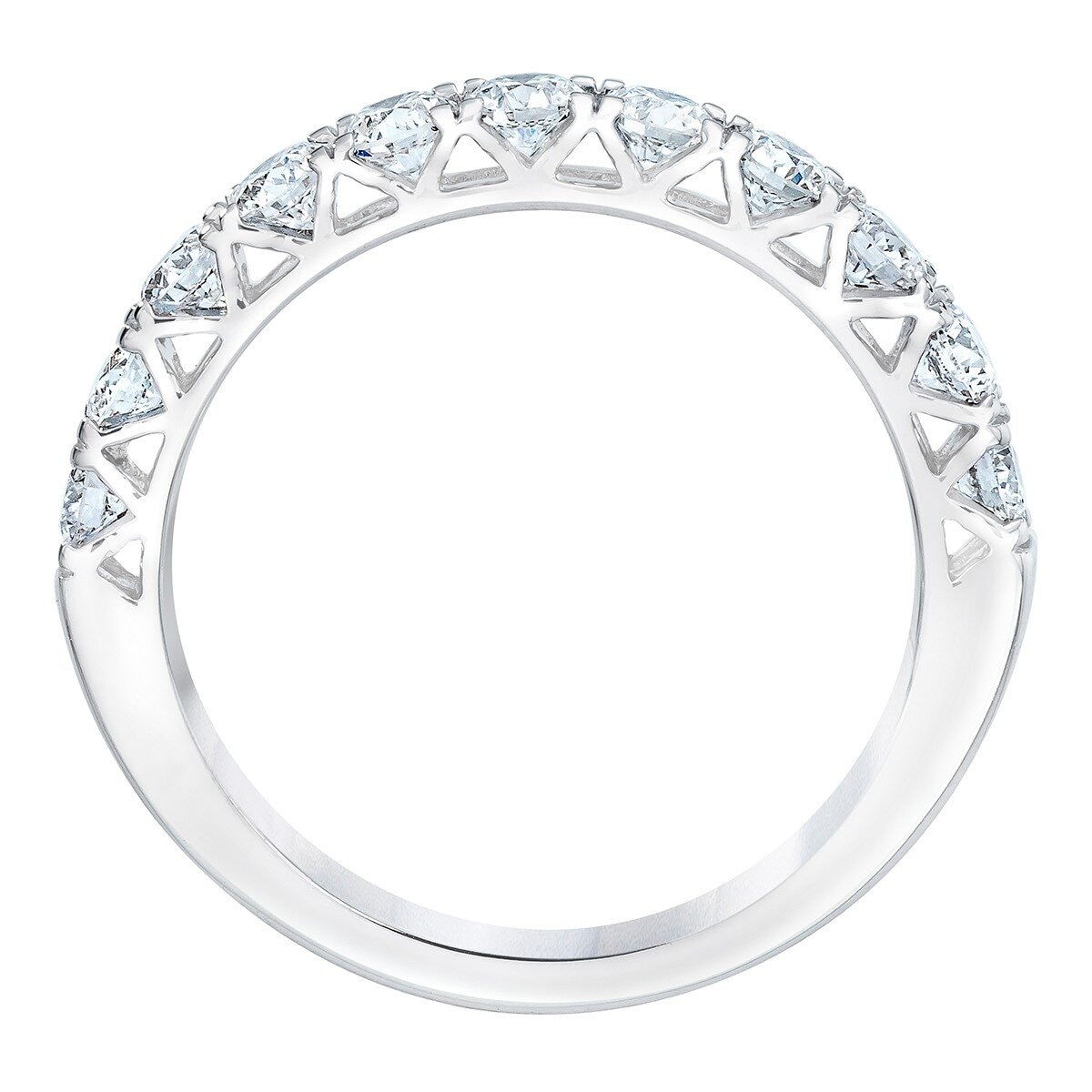 1.0克拉 14K白K金 圓形鑽石戒指 VS2/G