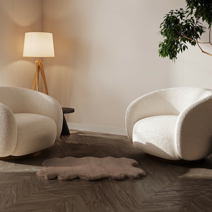 Mon Chateau 仿毛皮地墊 60公分 X 99公分 咖啡