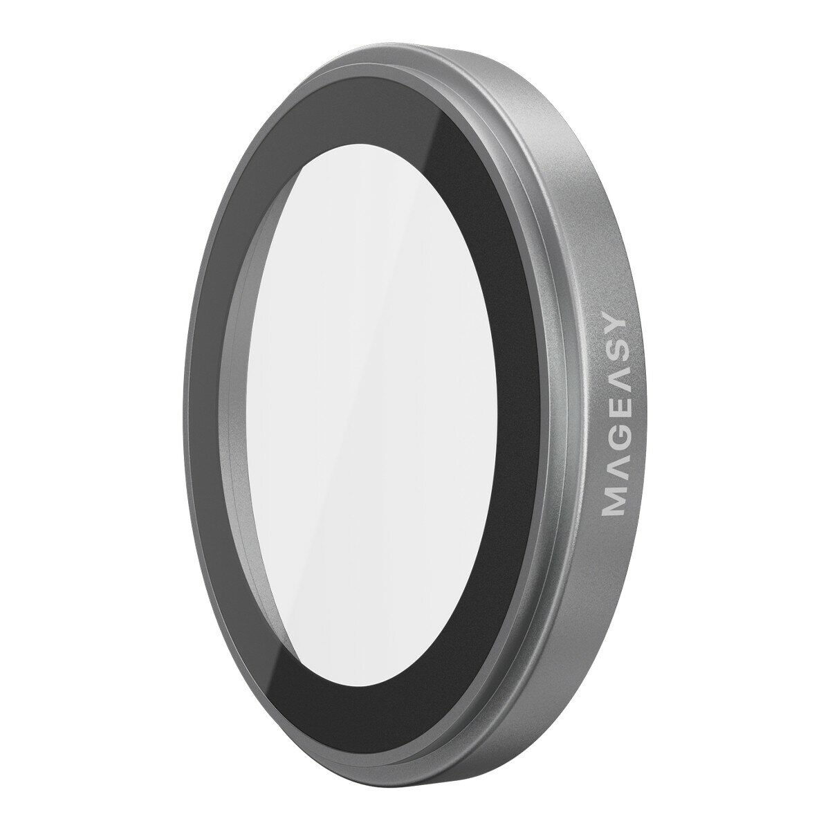 MAGEASY Bright M 不發黃軍規磁吸透明殼 iPhone 17 Pro Max(白磁圈) + 鏡頭保護貼Lenz(迷霧) + Vetro 9H 鋼化玻璃保護膜