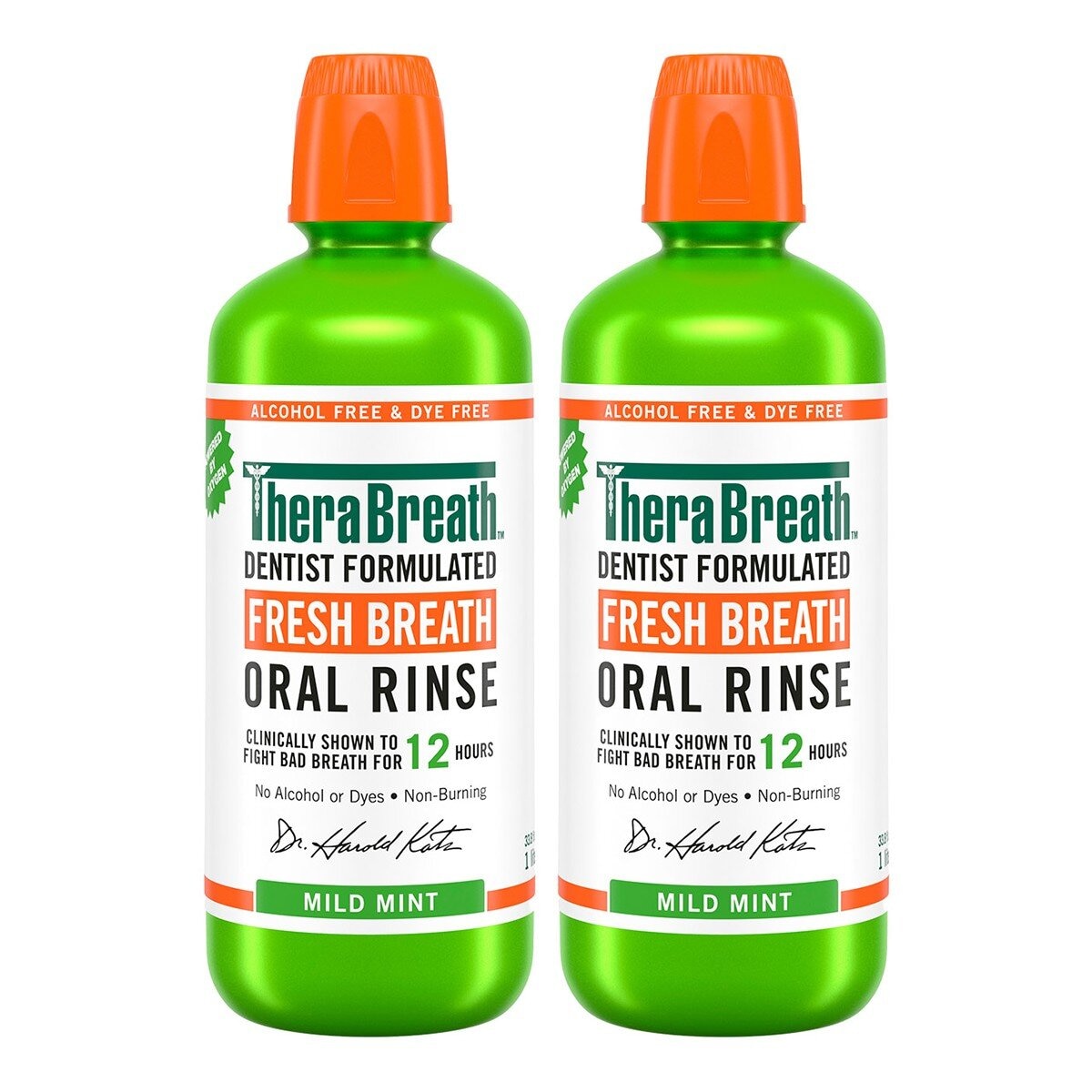 TheraBreath 凱斯博士 漱口水 溫和薄荷 1公升 X 2入組