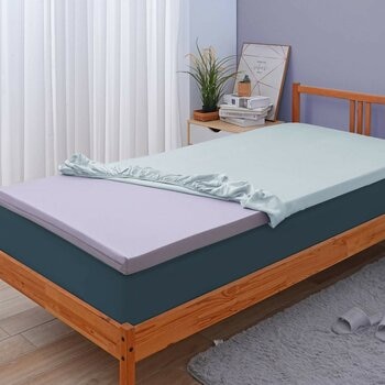 睡綿綿 單人舒眠記憶釋壓床墊 91公分 X 190公分 X 5公分 藍