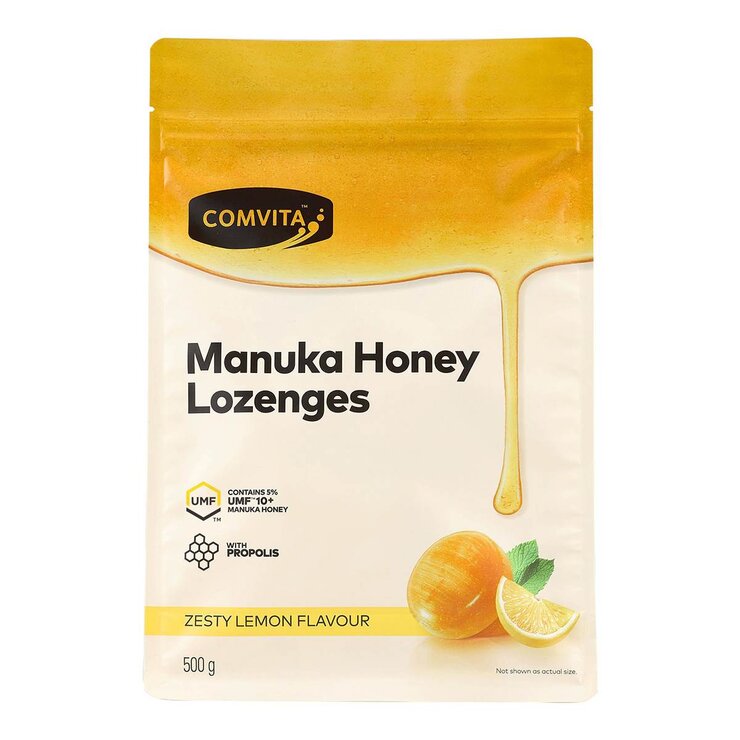 Comvita Manuka Honey Lozenges Zesty Lemon Flavour 500 g