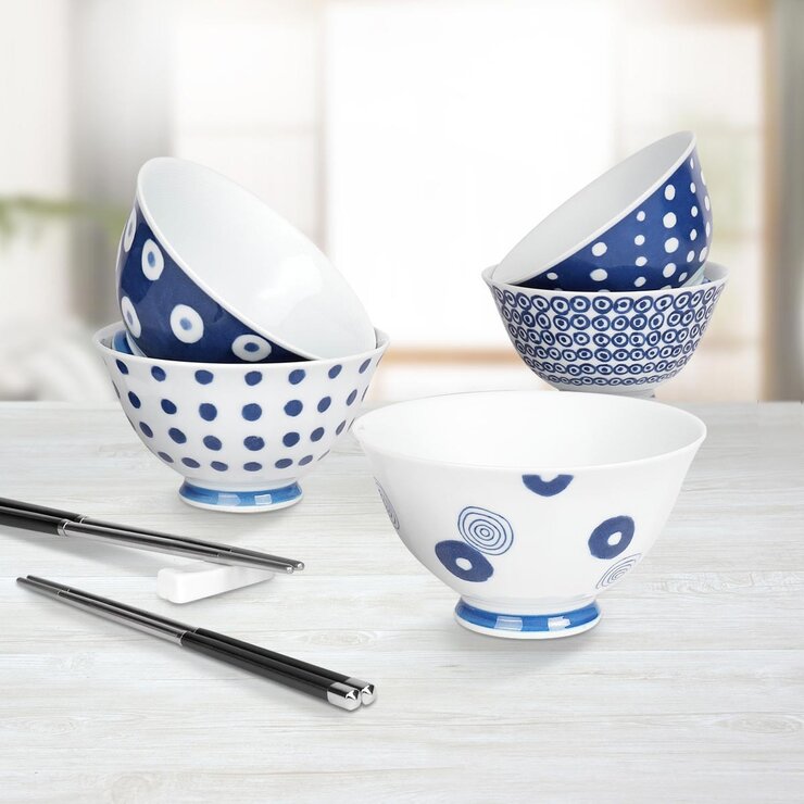 西海輕量波佐見燒飯碗及304不鏽鋼筷 X 各5組