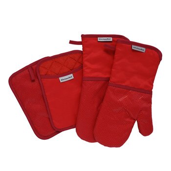 KitchenAid 隔熱手套+隔熱墊 4入組 KitchenAid 隔熱手套+隔熱墊 4入組