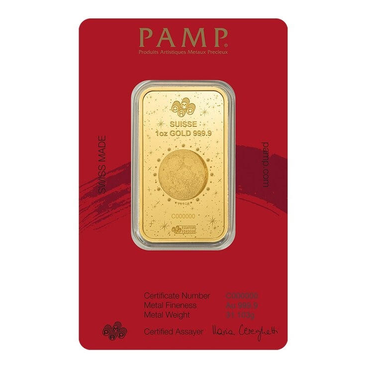 PAMP 馬年彌月 黃金條塊 999.9純金 1盎司 PAMP 馬年彌月 黃金條塊 999.9純金 1盎司