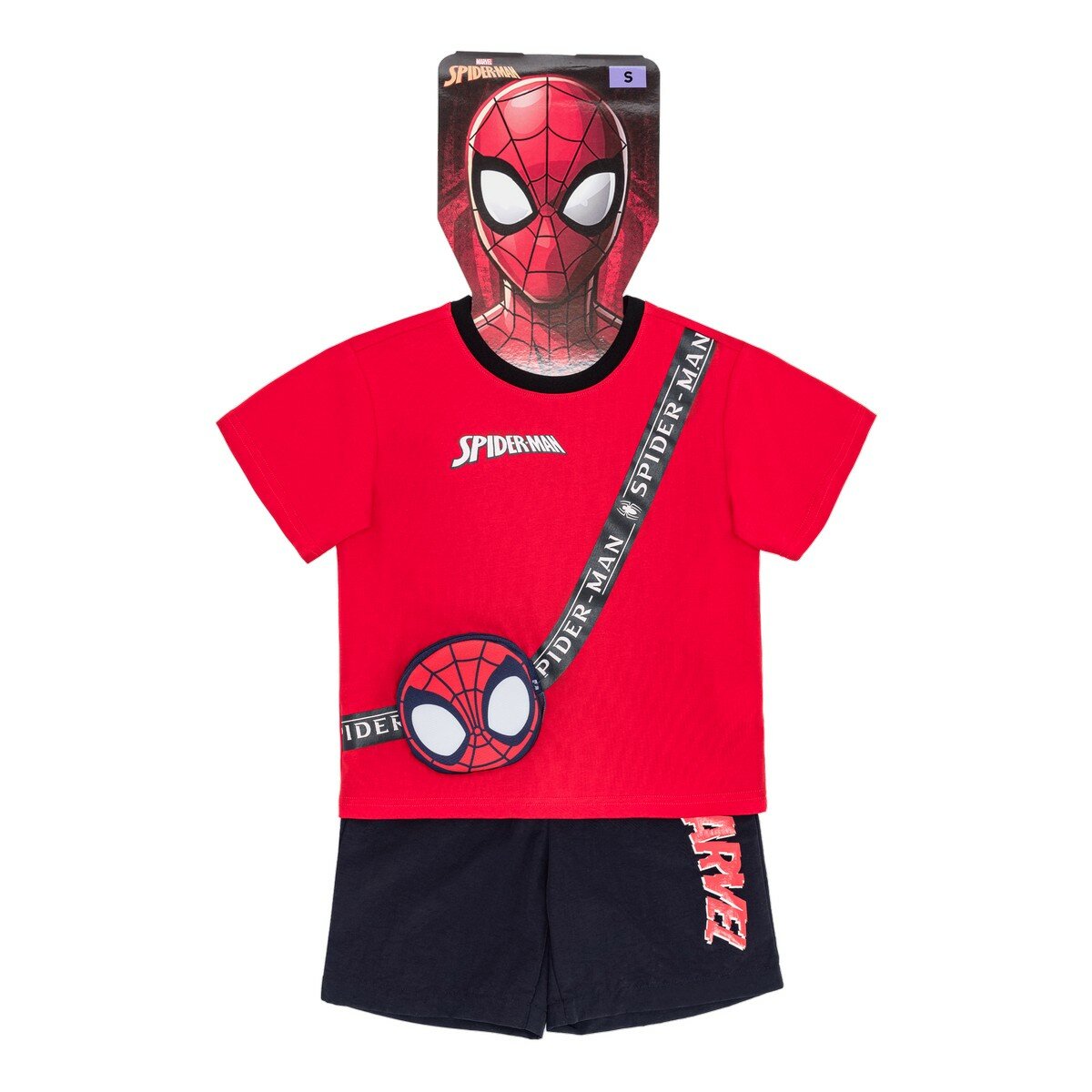 IKALI Set Baju Atasan Lengan Pendek + Celana Pendek Anak Spider Man 110