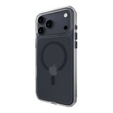 MAGEASY Bright M 不發黃軍規磁吸透明殼 iPhone 17 Pro Max(午夜磁圈) + 鏡頭保護貼Lenz(迷霧) + Vetro 9H 鋼化玻璃保護膜