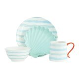 陶製餐具 & 馬克杯 16件組 美人魚風