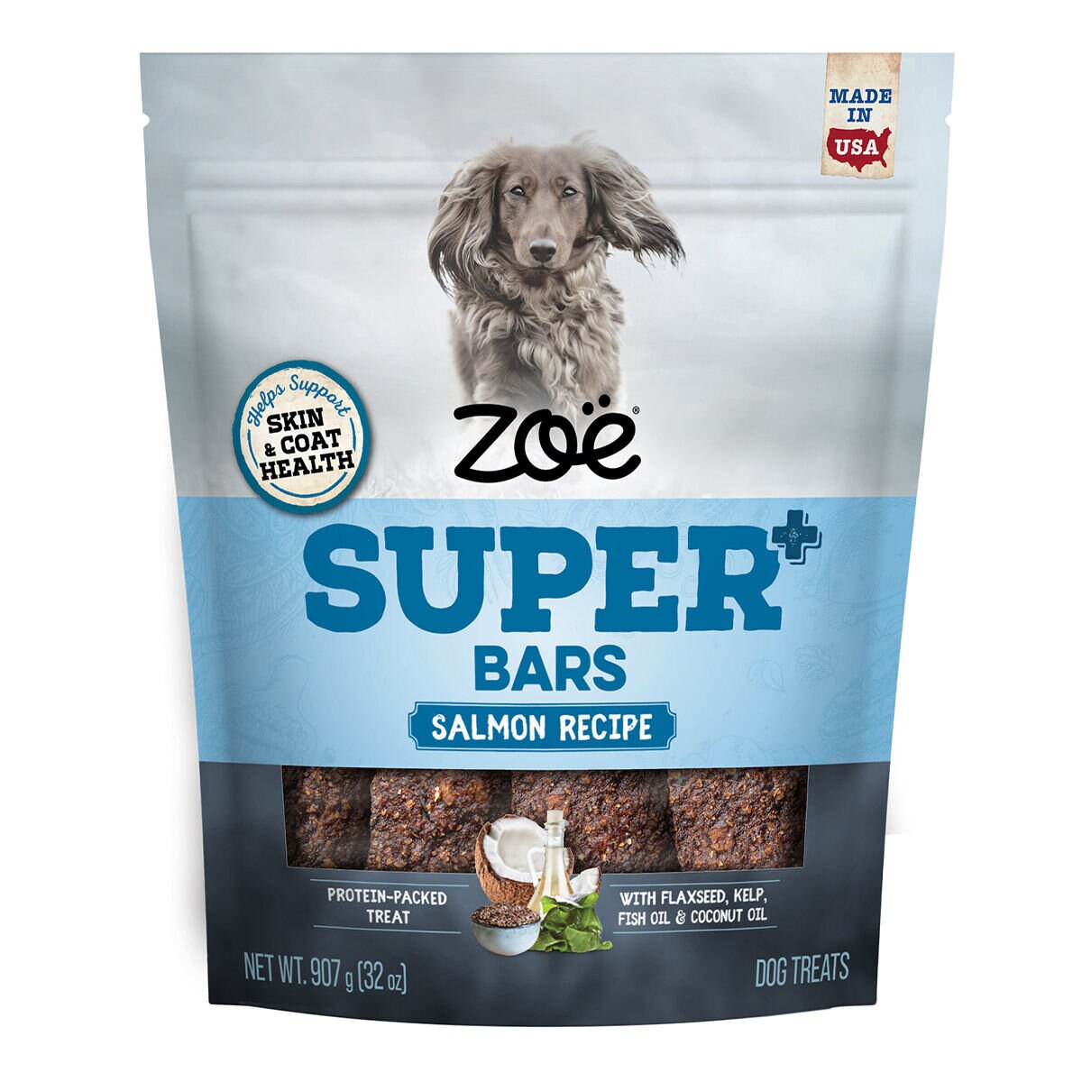 Zoe Super Bars 鮭魚片狗零食皮膚毛髮配方907公克 Costco 好市多 Zoe Super Bars 鮭魚片狗零食皮膚毛髮配方907公克 Costco 好市多