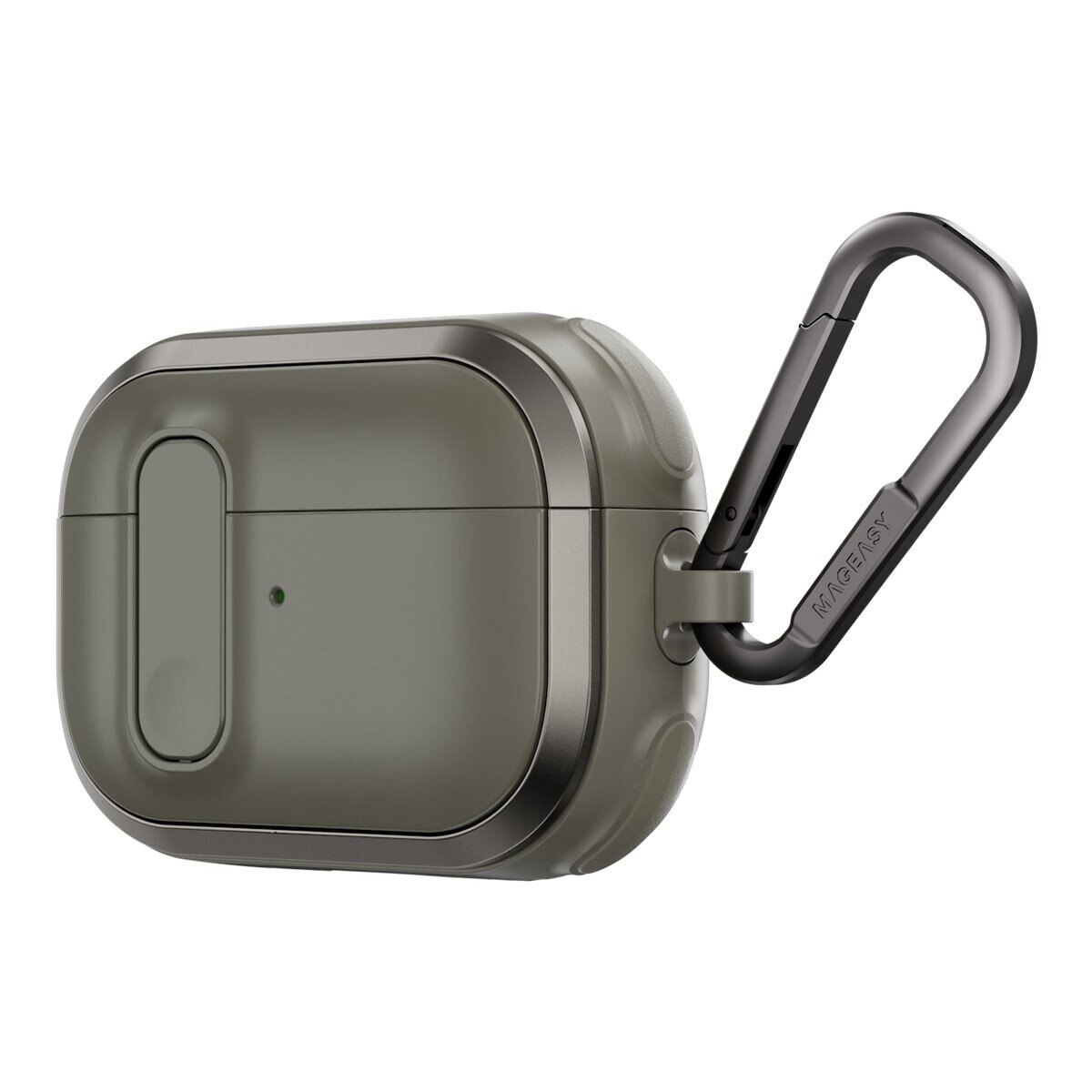 MAGEASY Odyssey 抗衝擊磁扣手繩耳機殼 AirPods Pro 1 & 2 金屬綠 MAGEASY Odyssey 抗衝擊磁扣手繩耳機殼 AirPods Pro 1 & 2 金屬綠