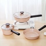 Neoflam Mystery系列 不沾陶瓷塗層單柄炒鍋 含玻璃上蓋 28公分