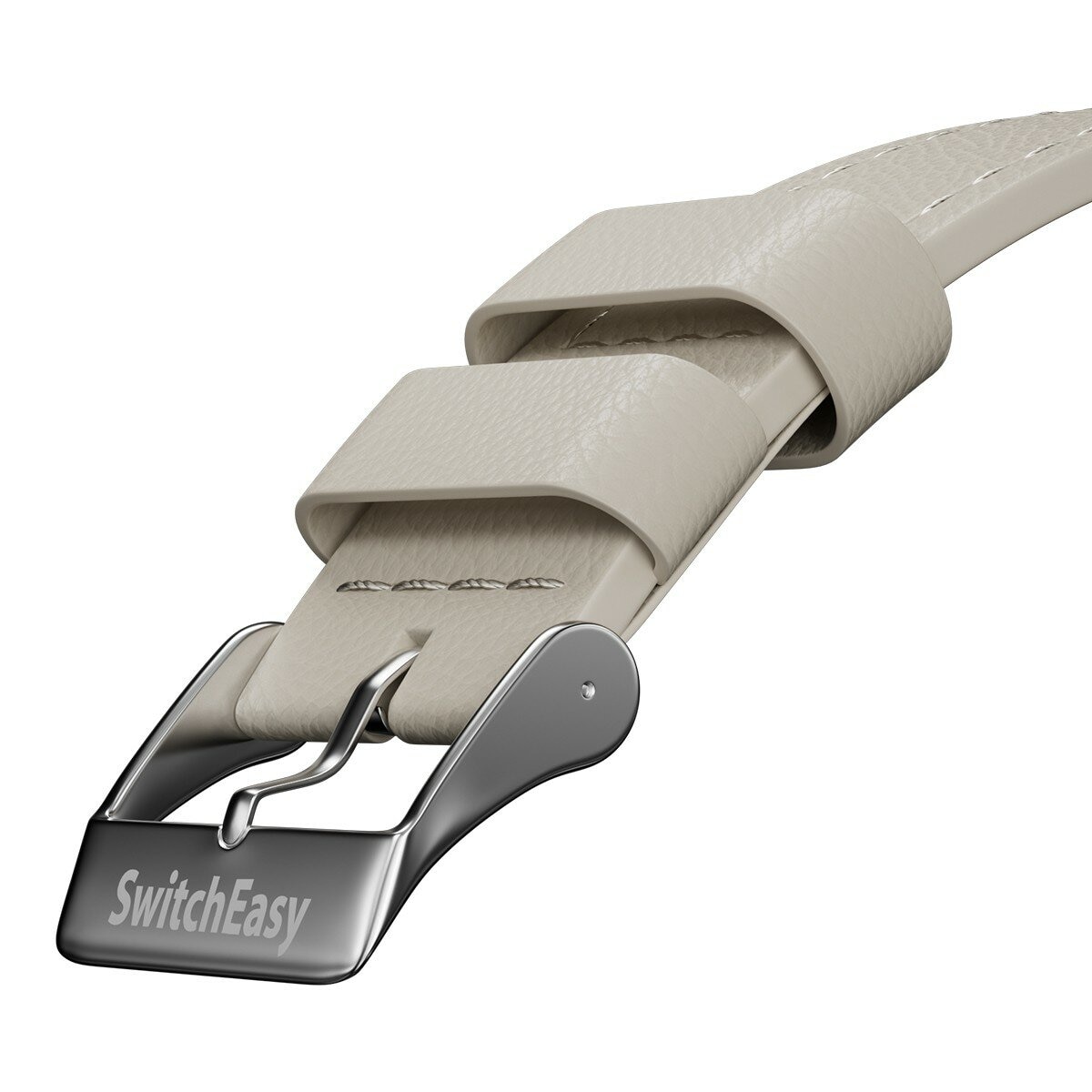 SwitchEasy Slim 真皮錶帶 40/41/42mm 星光白