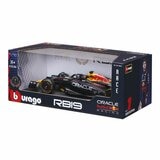 Bburago 1:18 賽車模型 Oracle Red Bull RB19 (#1 Max Verstappen , 含頭盔) 冠軍紀念版 消光藍 / 14歲以上