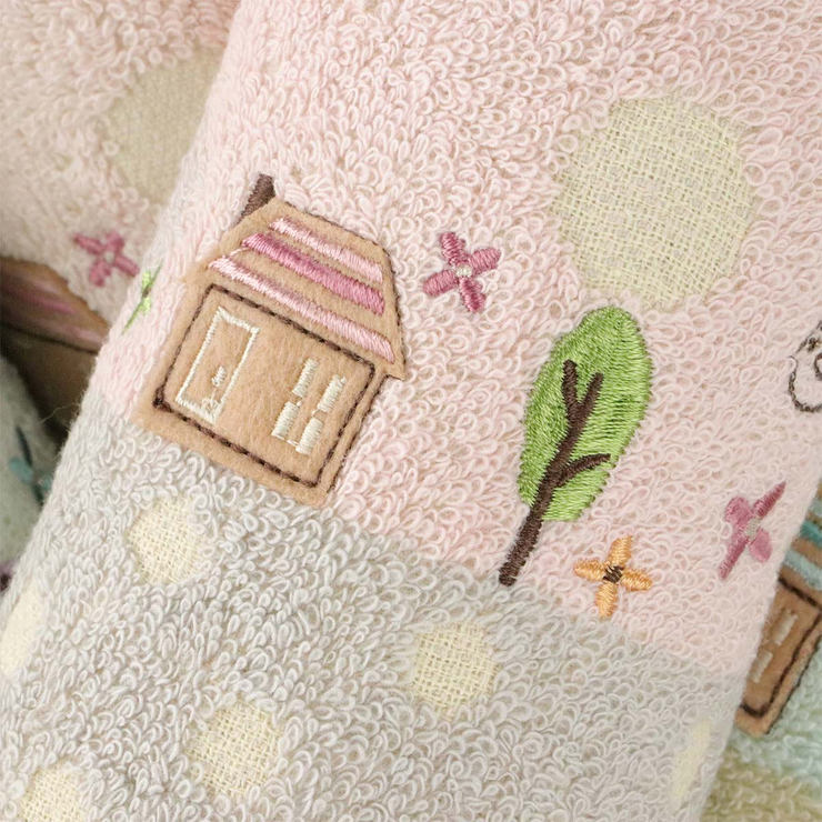 Gemini 田園花語色織毛巾 6入組 34公分 X 76公分