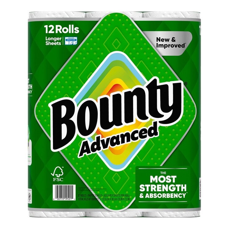 Bounty 兩層隨意撕特級廚房紙巾 103張 X 12卷