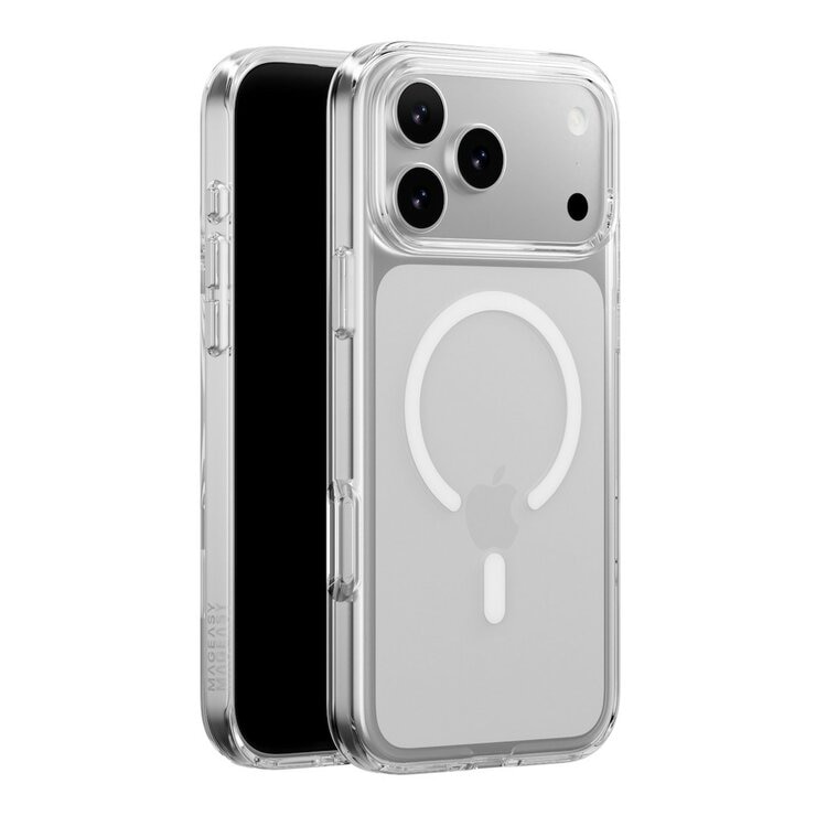 MAGEASY Bright M 不發黃軍規磁吸透明殼 iPhone 17 Pro Max + 鏡頭保護貼Lenz鈦合金+ Vetro 9H 鋼化玻璃保護膜