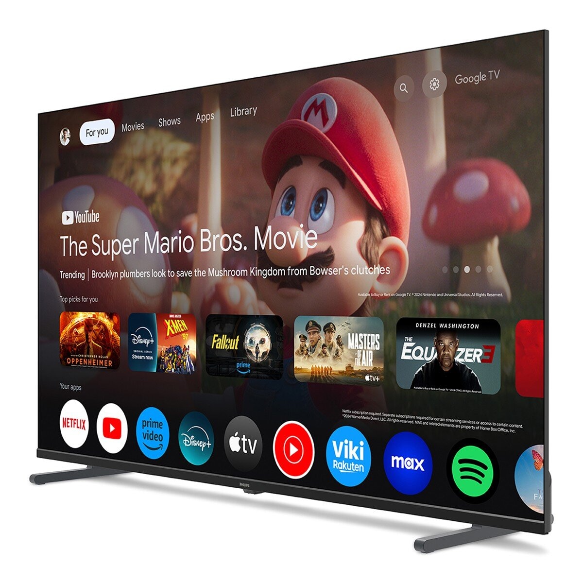飛利浦 50吋 4K QLED Google TV 顯示器 50PQT8530/96