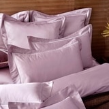 La Belle 雙人300織純棉刺繡被套床包 4件組 150公分 X 186公分 甜藕粉