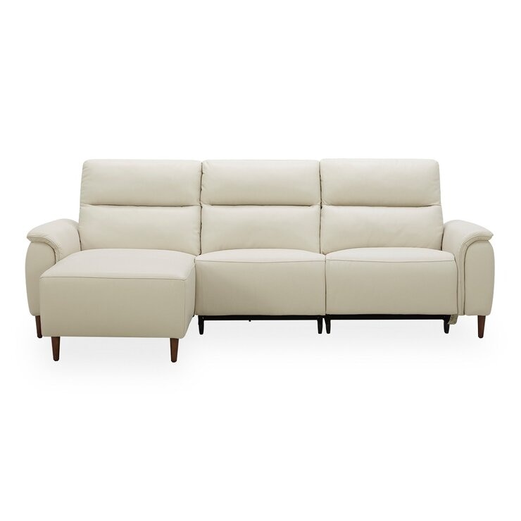 Aiden & Ivy 牛皮電動L型沙發 左